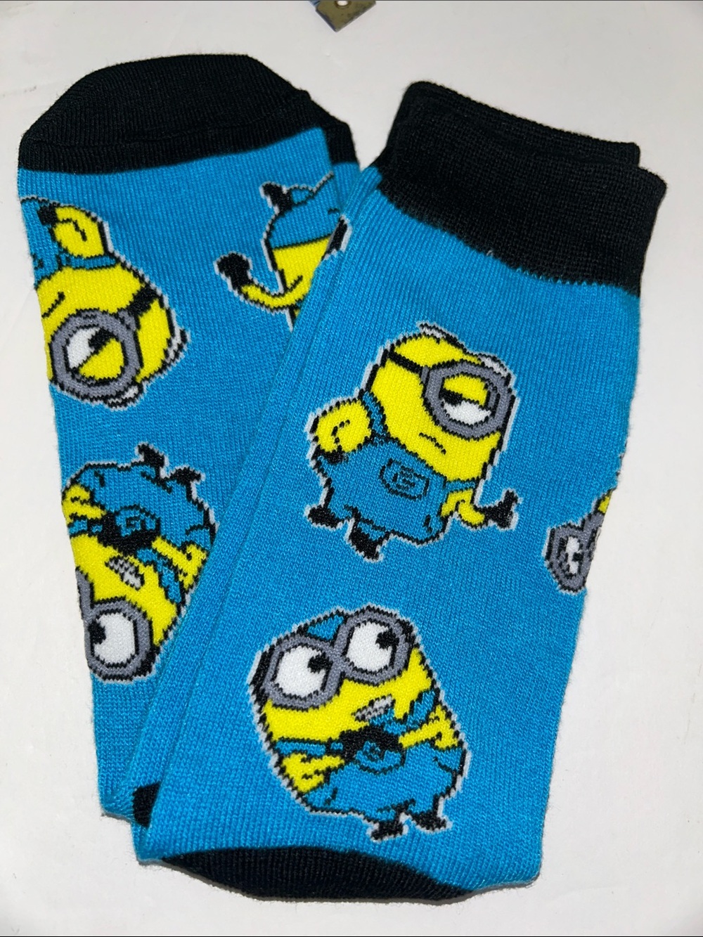 New Minions Crew Socks Shoe Size 6-12